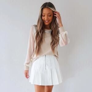 Hope’s Feeling Better Top Beige Jeweled Medium